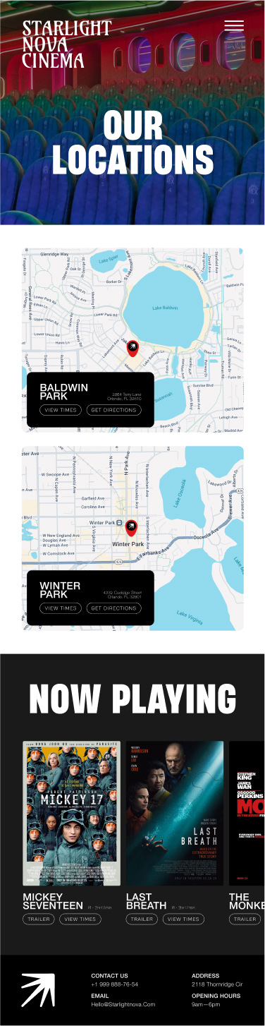Locations Page - Mobile